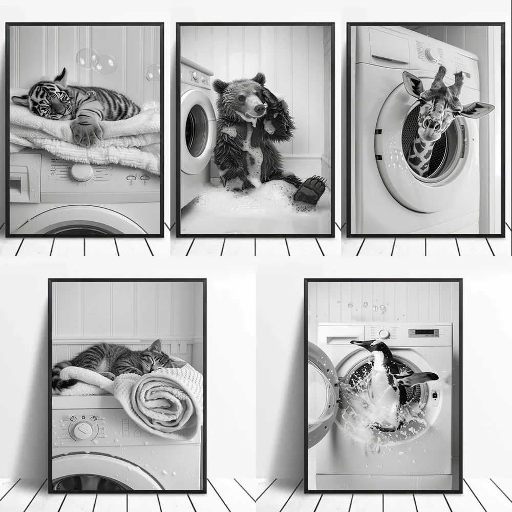 Cute Giraffe Penguin Tiger in  - Resin Art Wall Decor 评论和价格