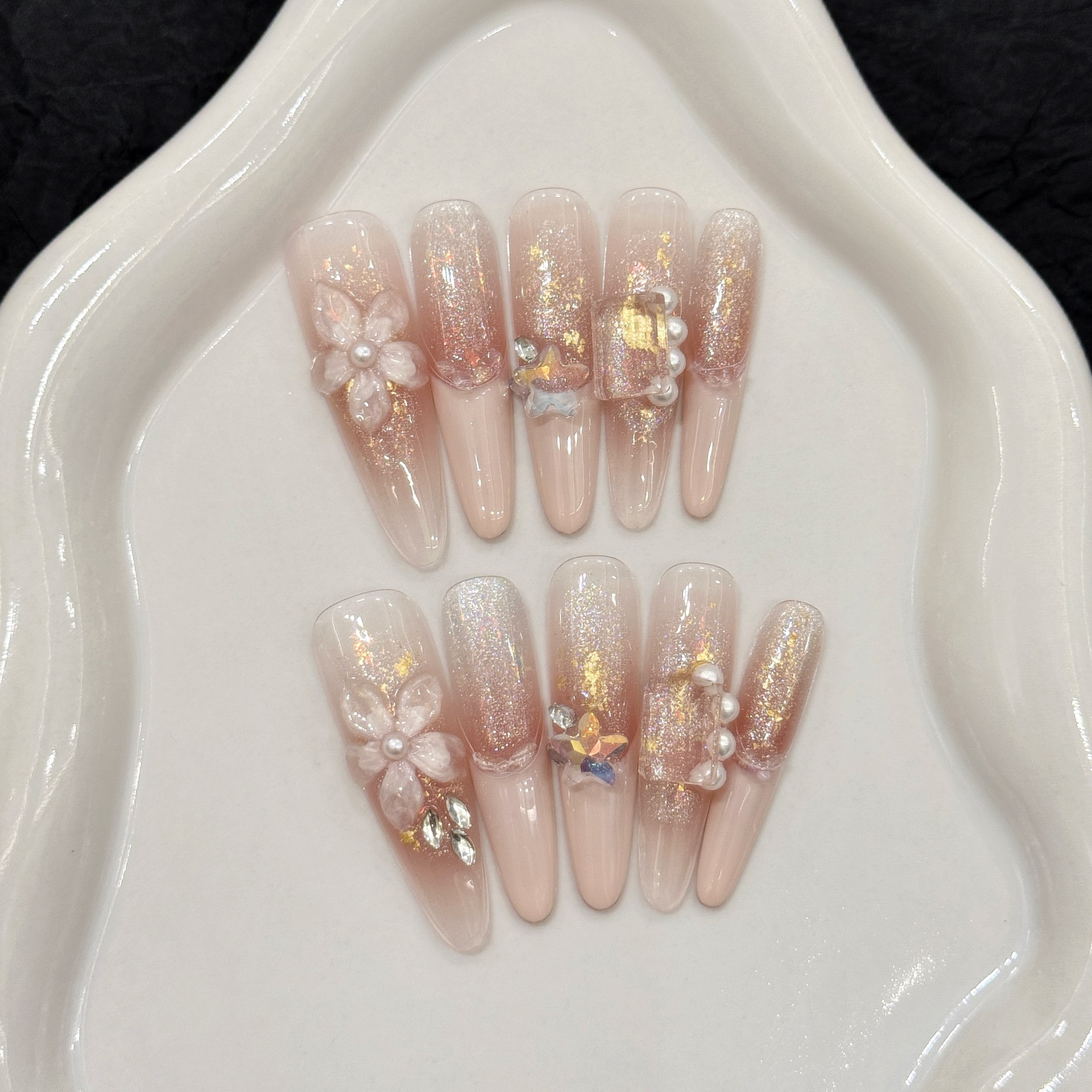 10pcs Pure Hand Pressed Stilet - Resin Art Flowers 评论和价格