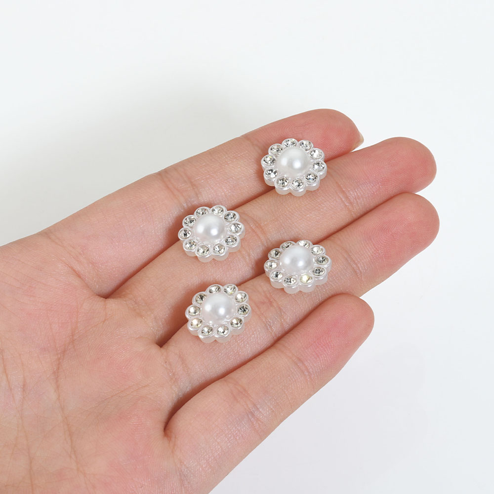 50pcs White Flat Imitation Pea - Resin Art Love 评论和价格