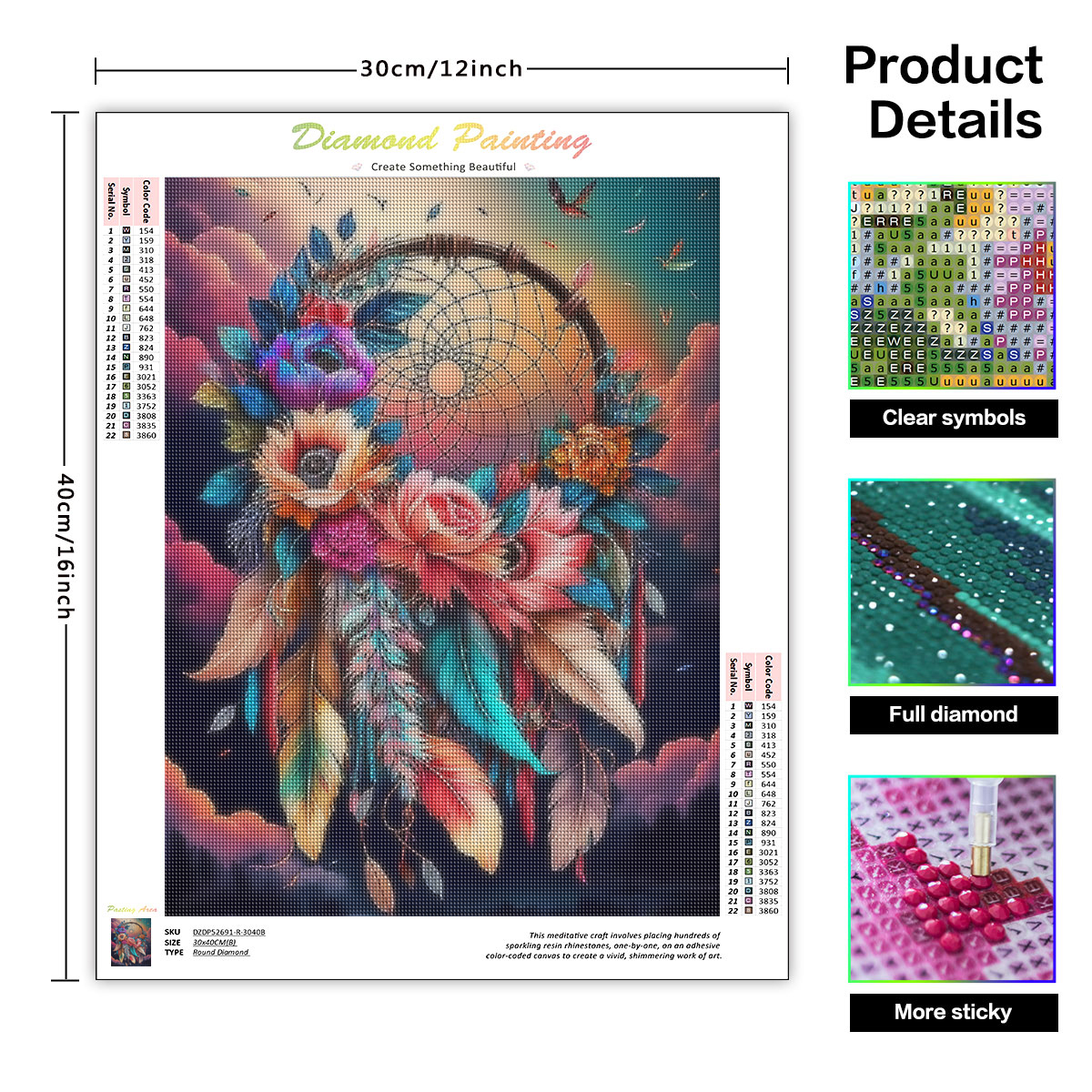 Frameless, Diamond Painting Dr - Resin Art Flowers 评论和价格