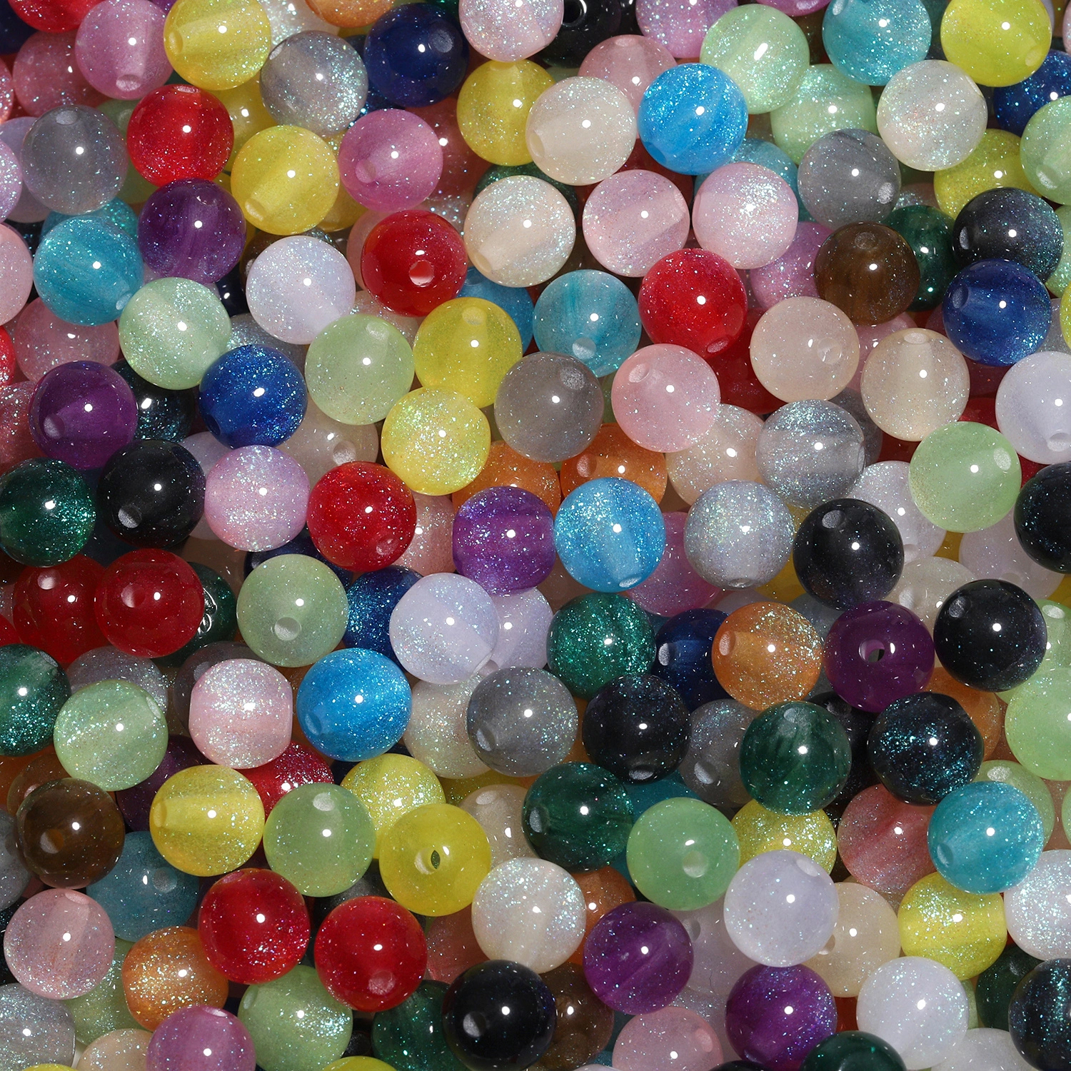 50Pcs 8mm Shiny Starry Sky Res - Resin Art Love 评论和价格