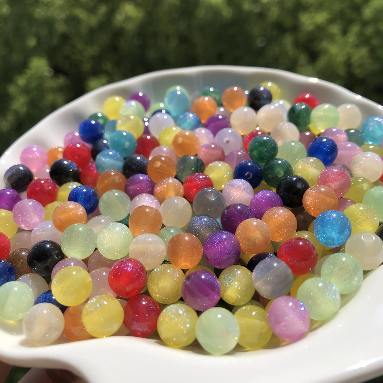 50Pcs 8mm Shiny Starry Sky Res - Resin Art Love 评论和价格