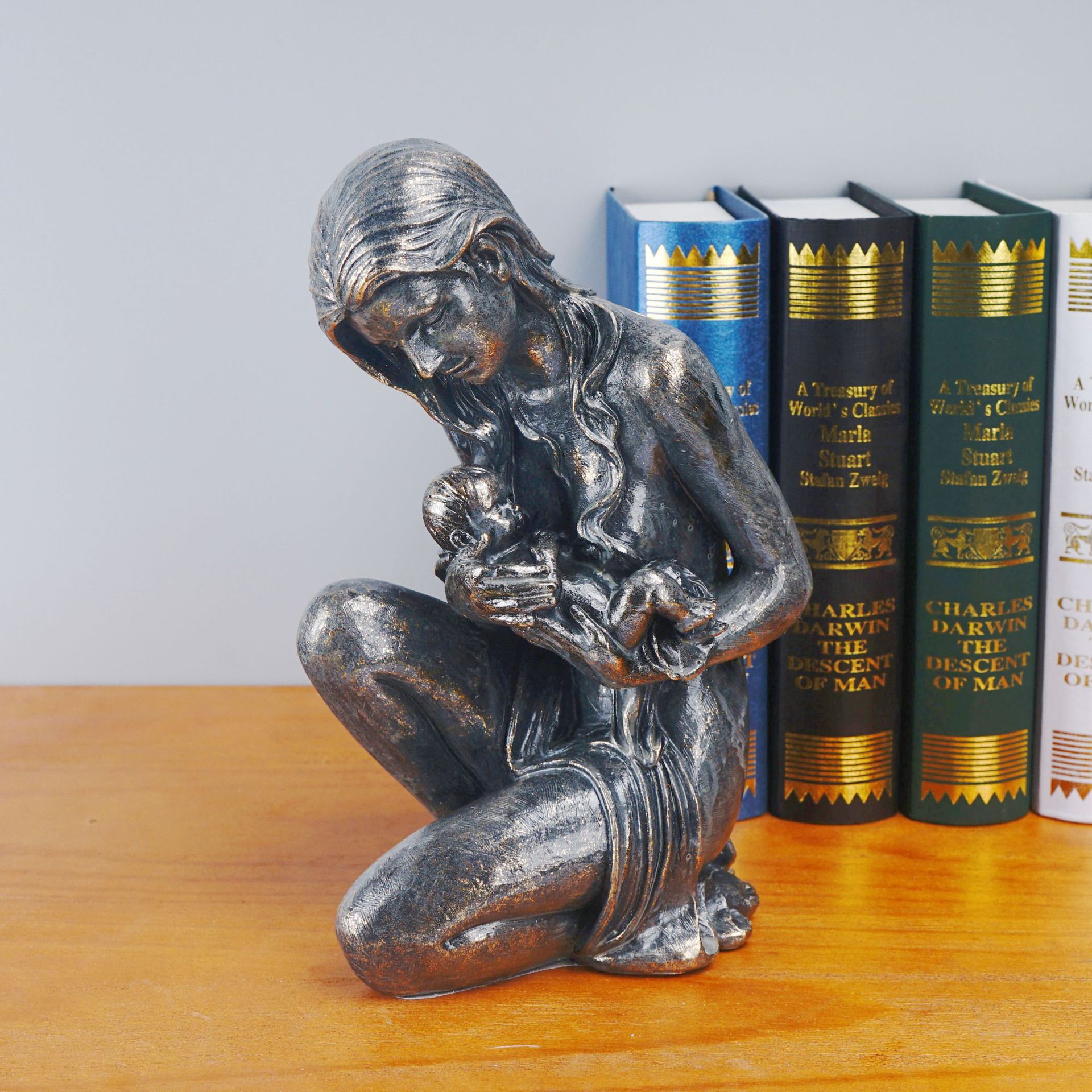 Mother Child Resin Sculpture H - Resin Art Wedding Gift 评论和价格